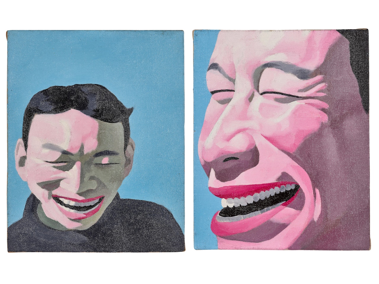 99 Idol Series No. 51 & 69 by Yue Minjun