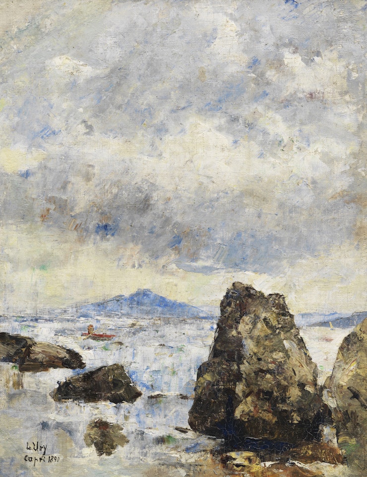 Felsenküste bei Capri by Lesser Ury