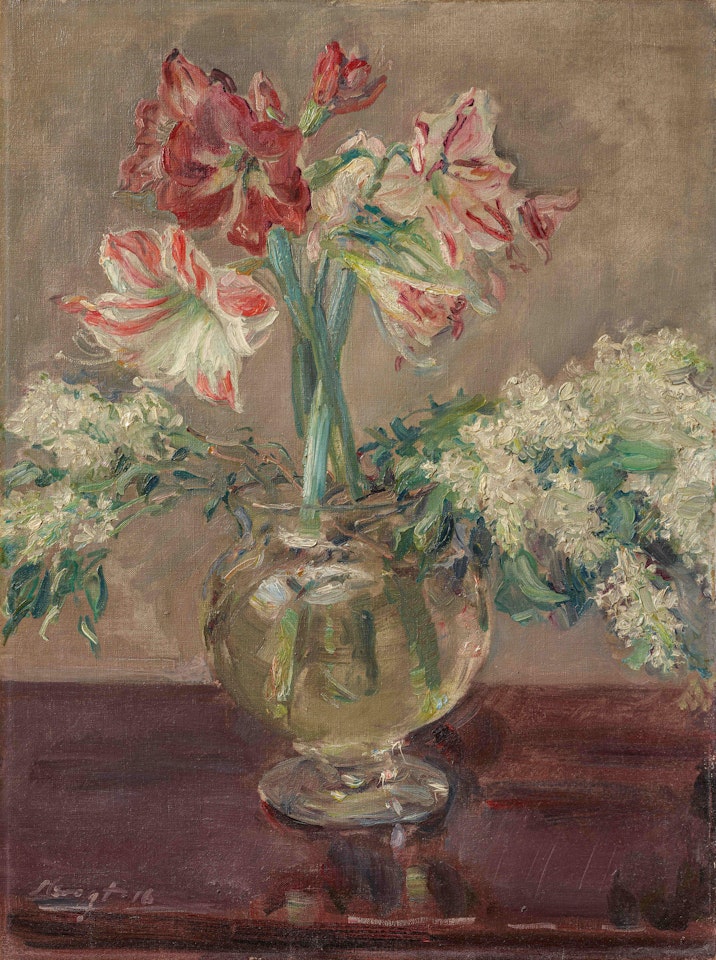 Amaryllis und Flieder by Max Slevogt