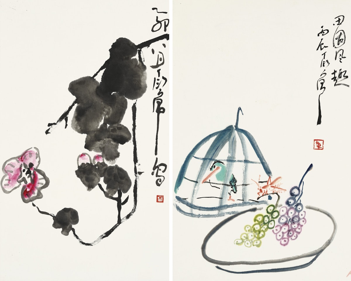 Rural Leisure / Hibiscus by Ding Yanyong
