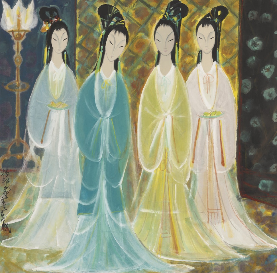 The Four Beauties by Lin Fengmian
