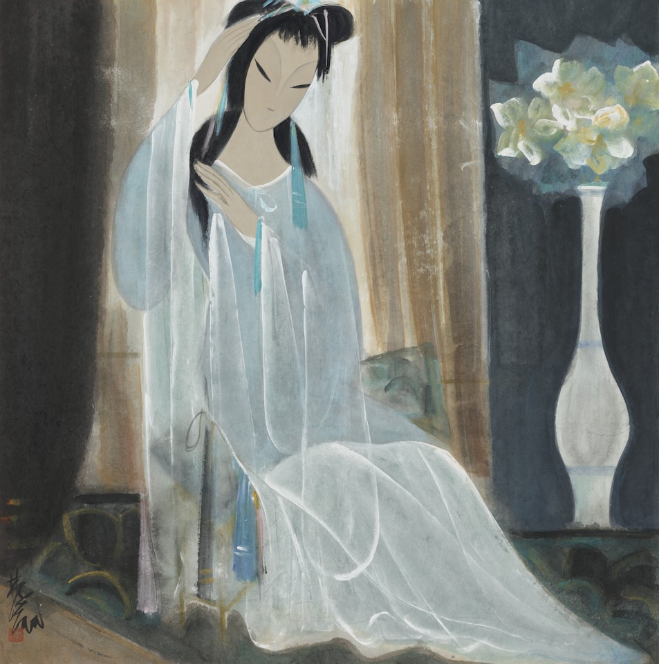 Dressing in the Morning by Lin Fengmian