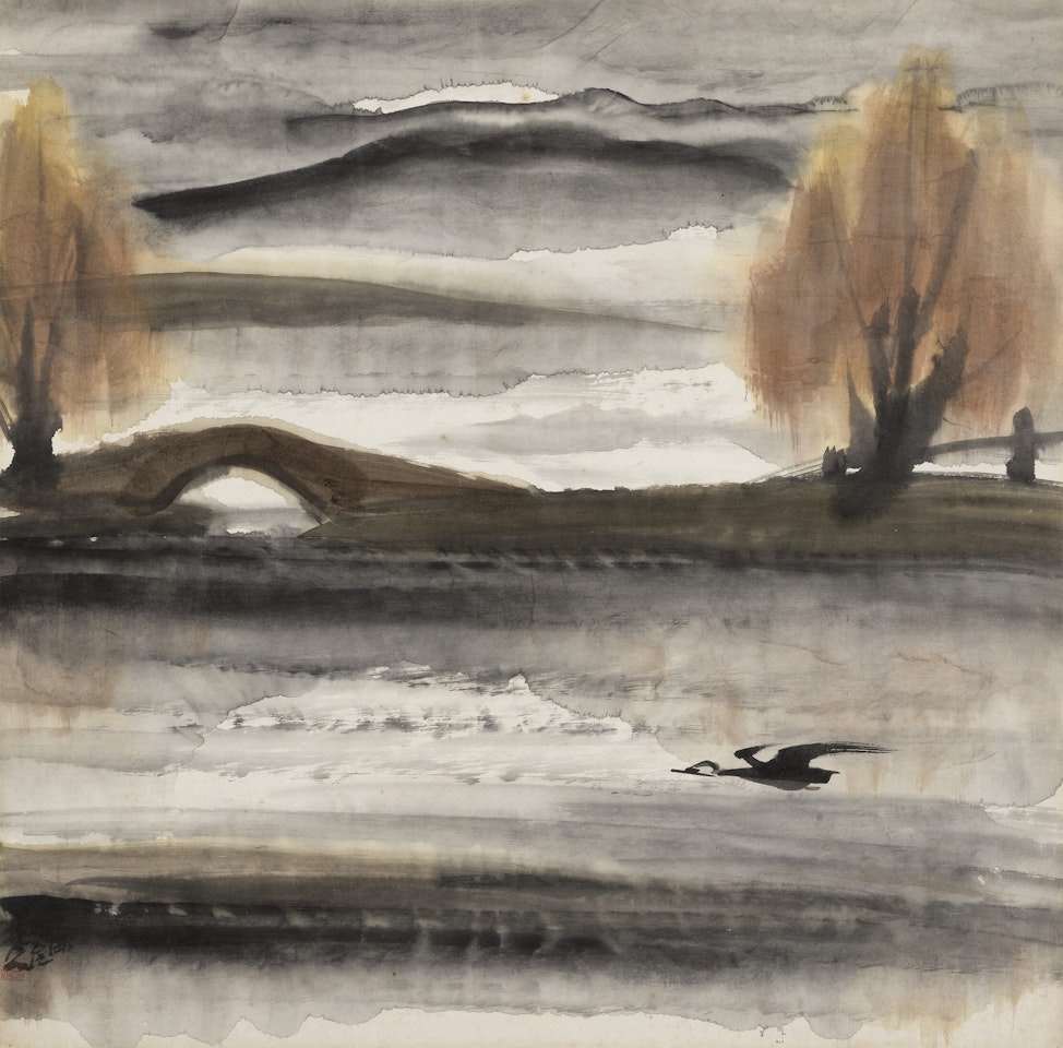 Flying Goose and Autumn Bridge by Lin Fengmian