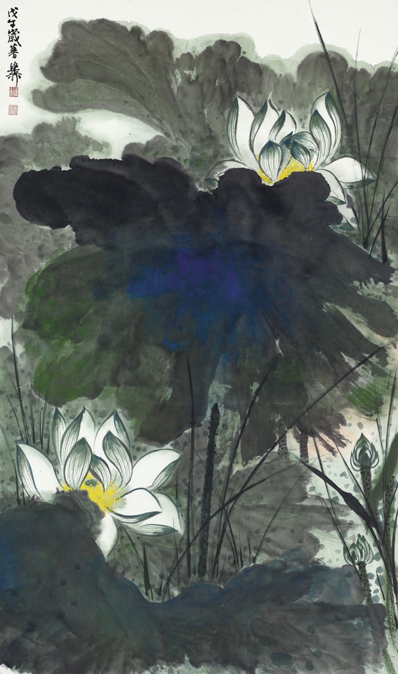 Lush Lotus Pond by Xie Zhiliu