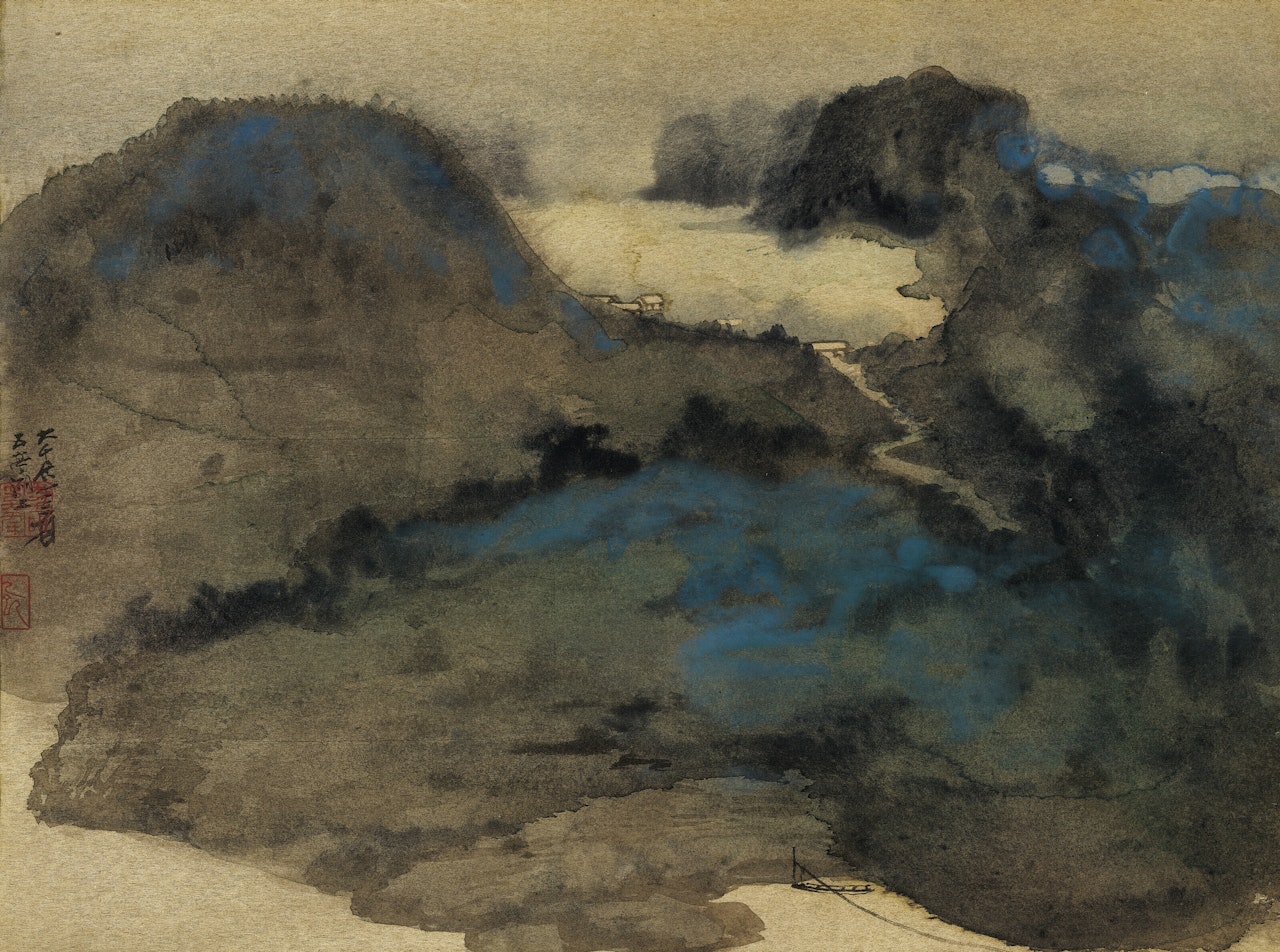 Hills in Springtime by Zhang Daqian