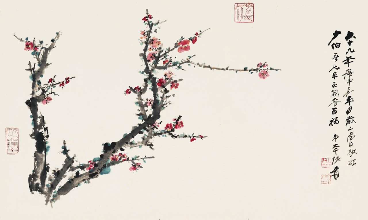 Plum Blossom by Zhang Daqian