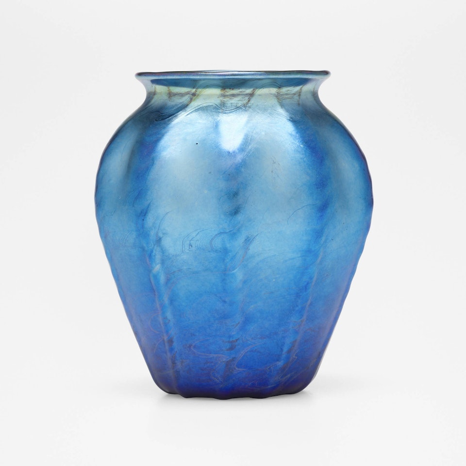 Ribbed vase by Tiffany Studios