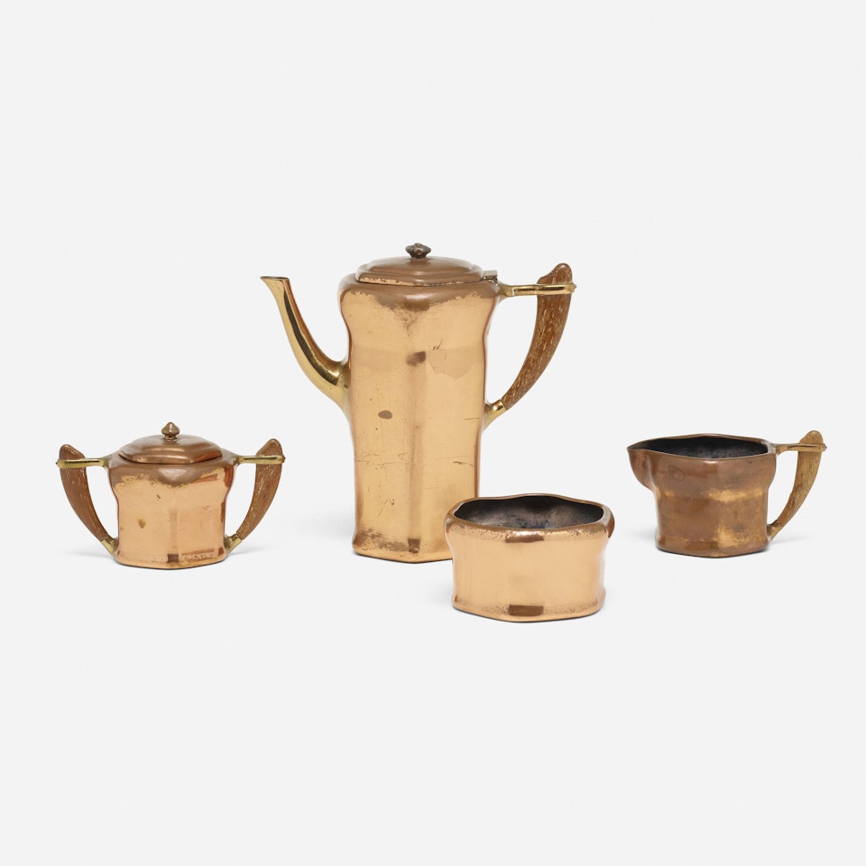 Four-piece coffee service by Tiffany Studios