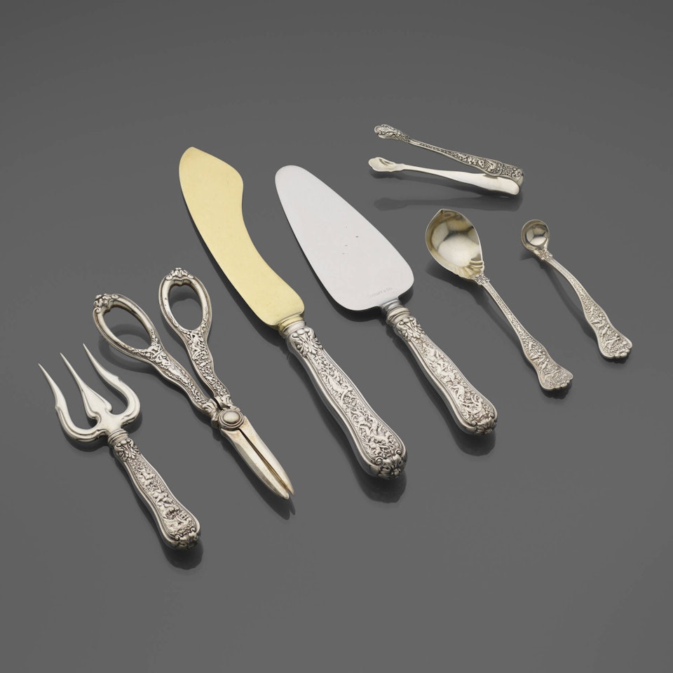 Collection of twelve Olympian serving articles by Tiffany & Co.