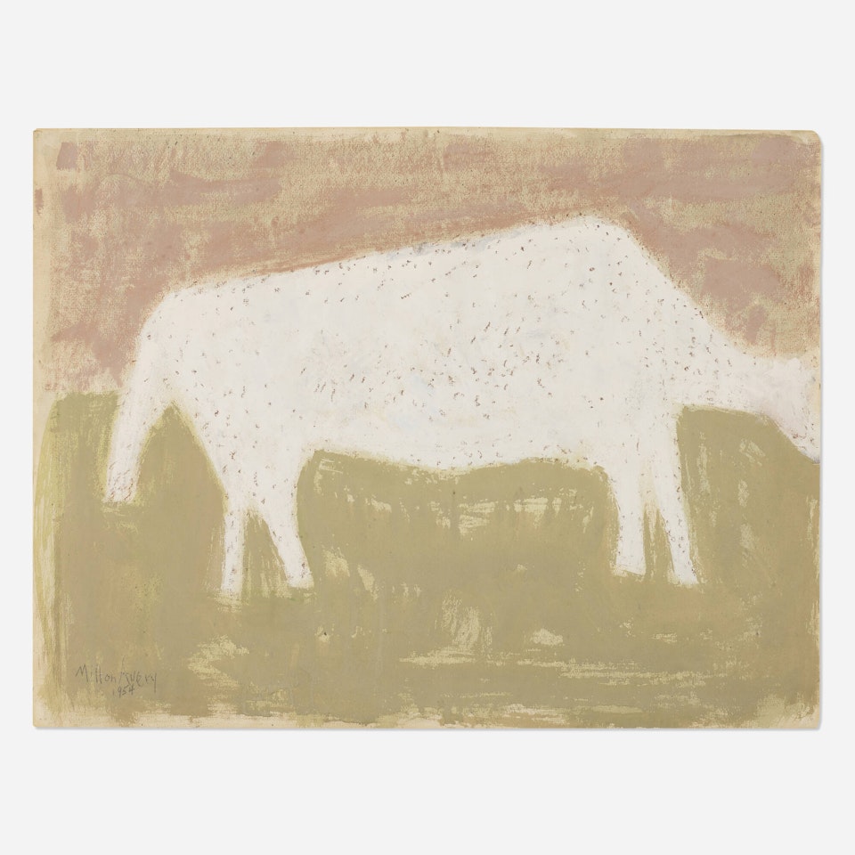 Cow Grazing by Milton Avery