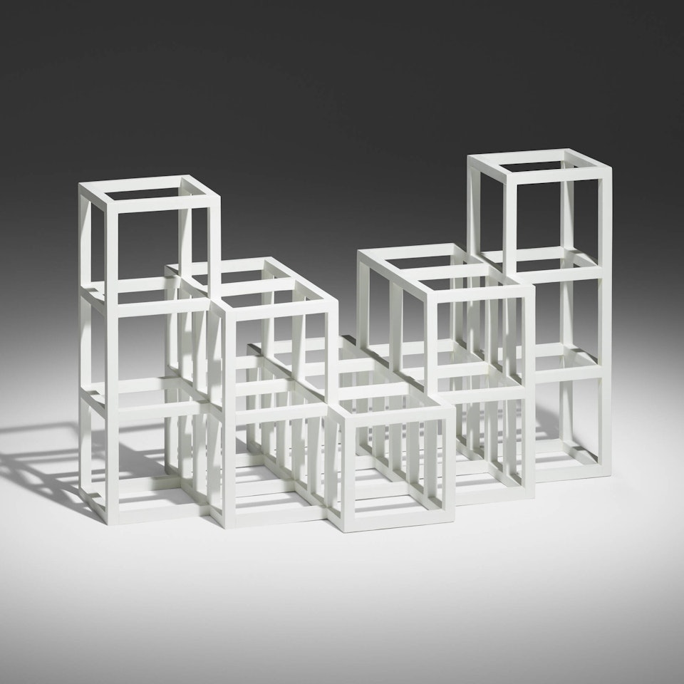 Cube Structure Based on Five Modules (3 2 1 2 3) by Sol LeWitt