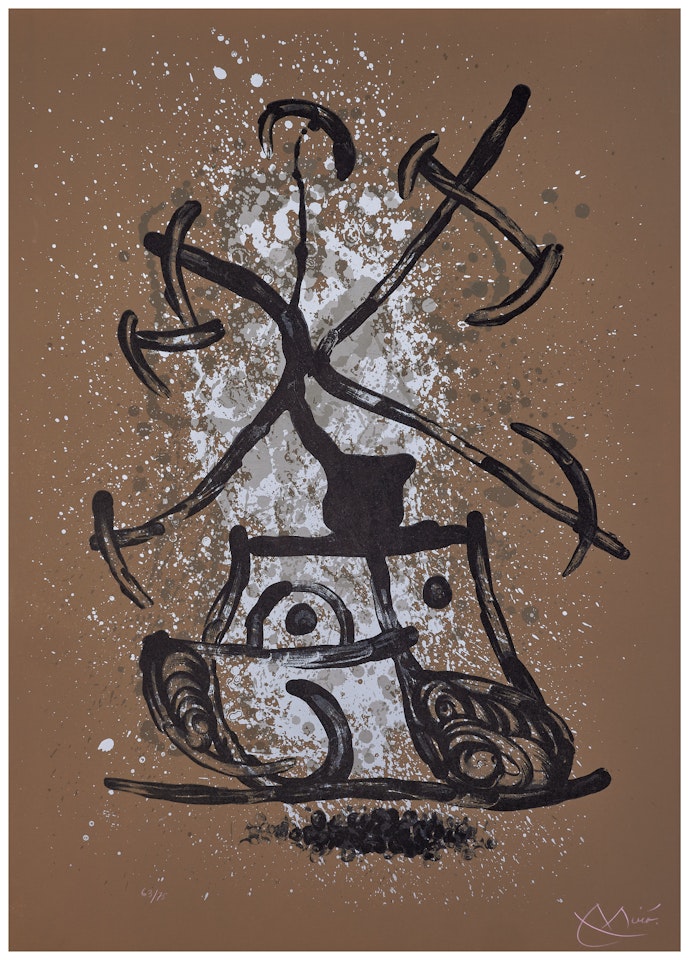 L" Entraineuse - brun; Maeght 546 by Joan Miró