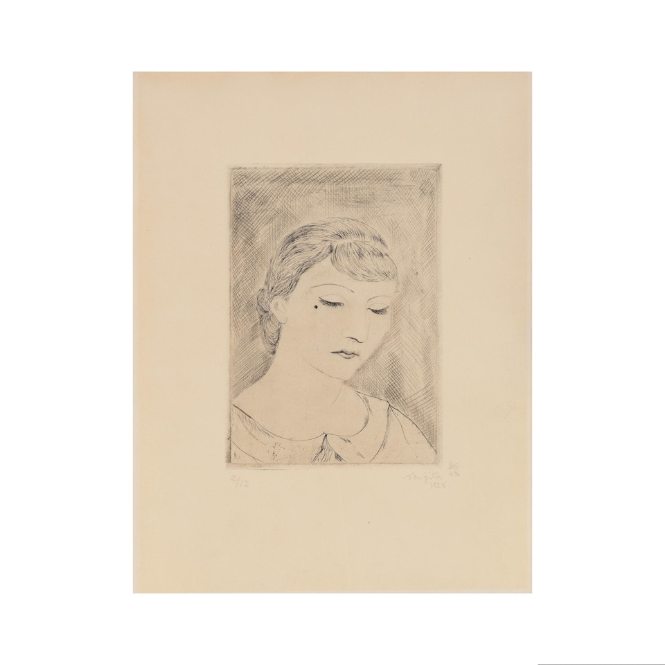 Portrait de Femme, Youki by Leonard Tsuguharu Foujita