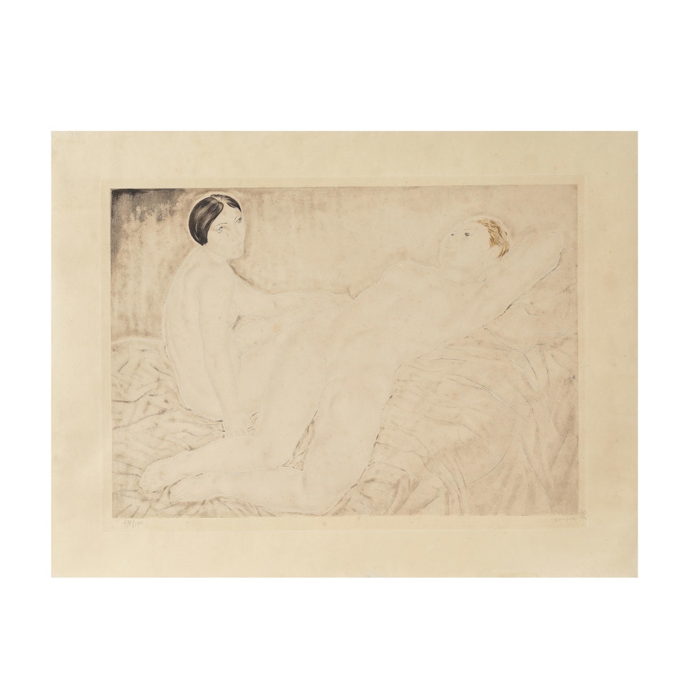 Les deux amies by Leonard Tsuguharu Foujita