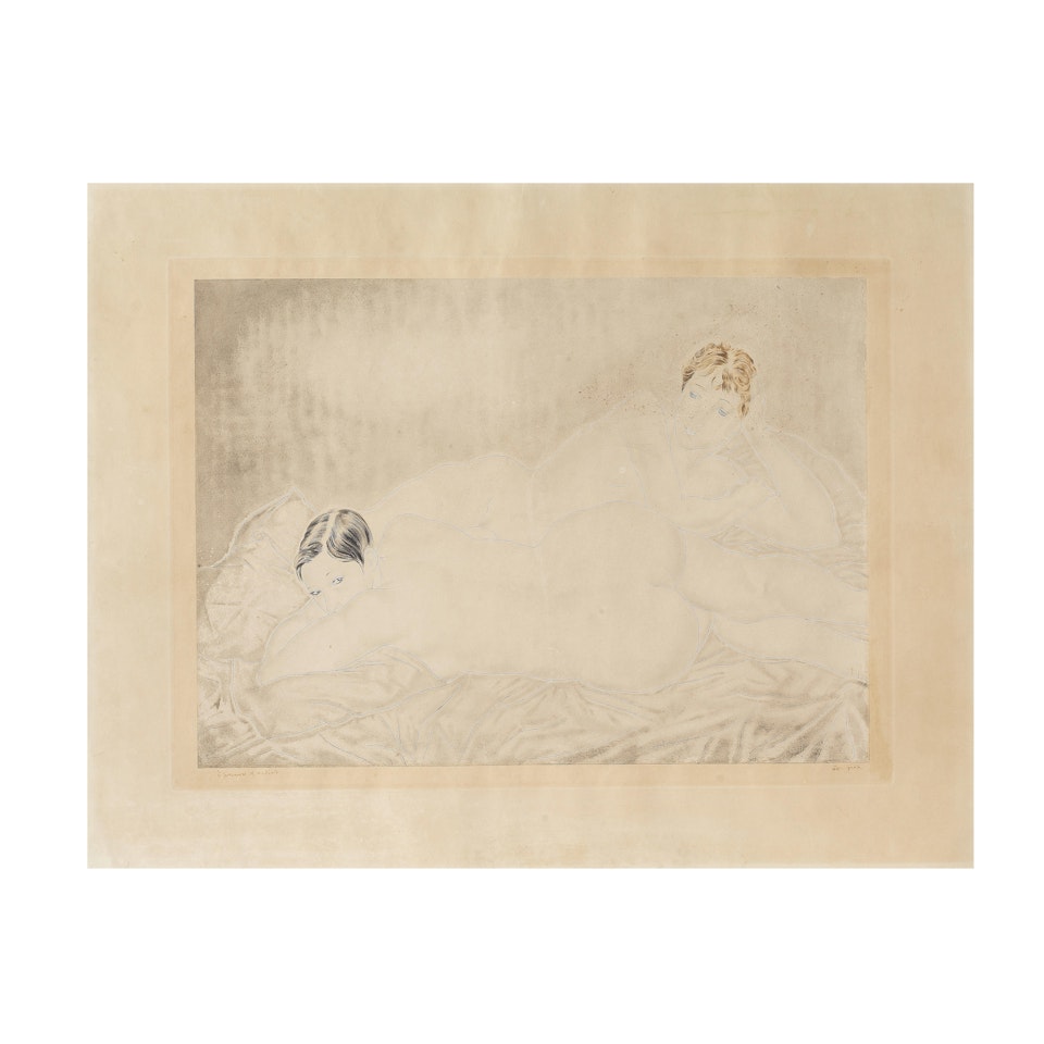 Les deux amies by Leonard Tsuguharu Foujita