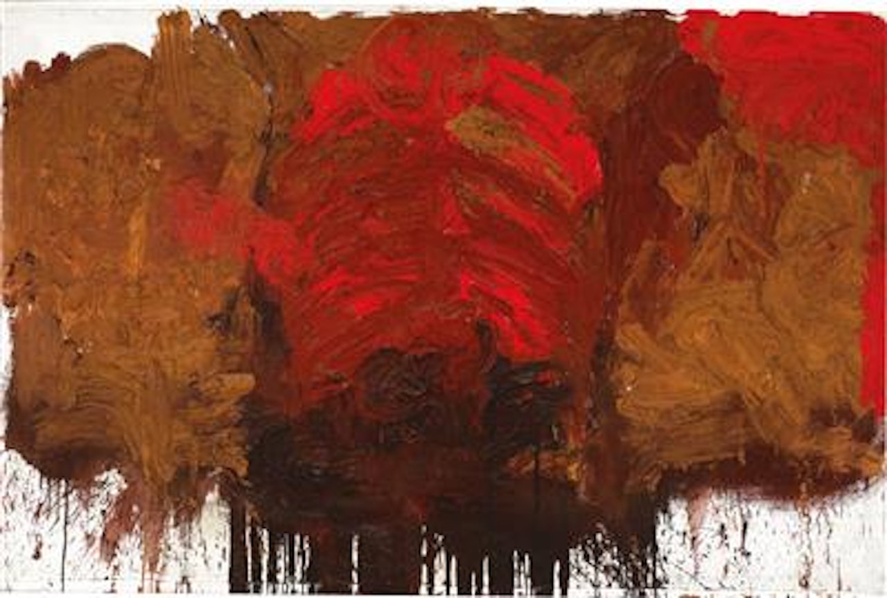 Action painting with impasto technique by Hermann Nitsch