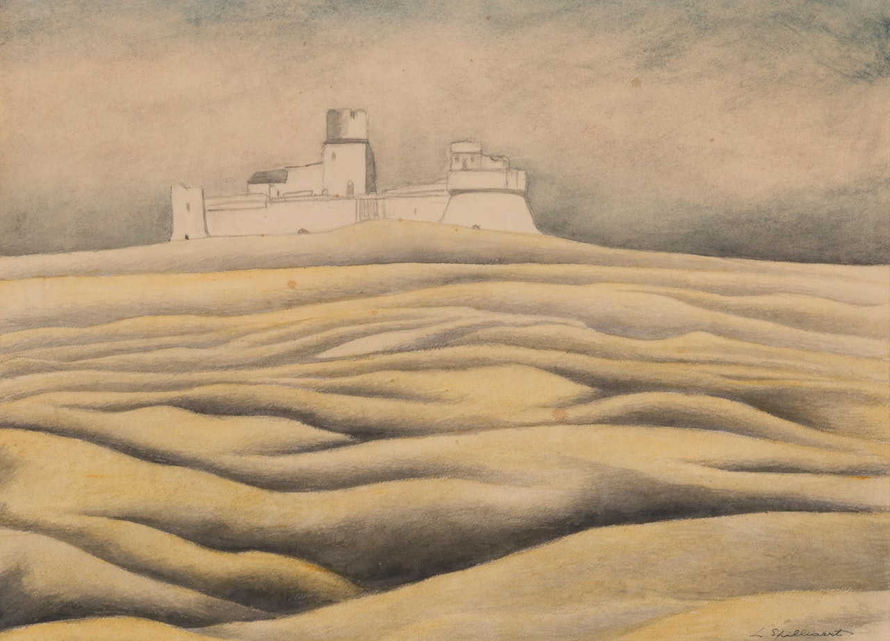 Château fort dans les dunes de sable by Léon Spilliaert
