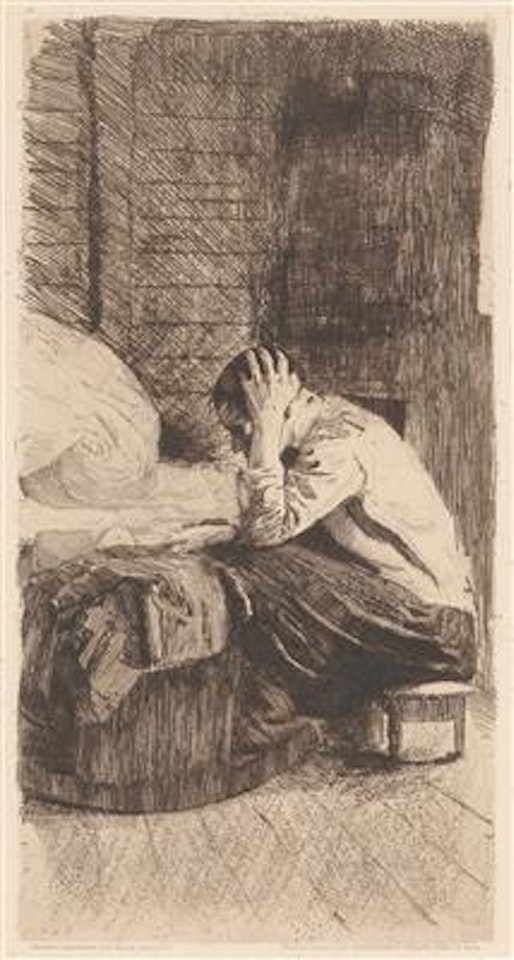 Frau an der Wiege by Kathe Kollwitz