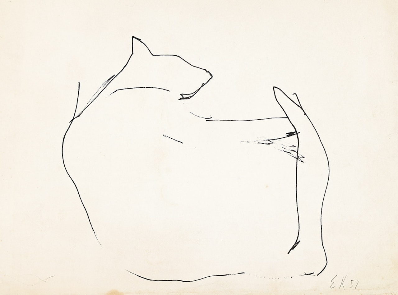 Cat Study . by Ellsworth Kelly
