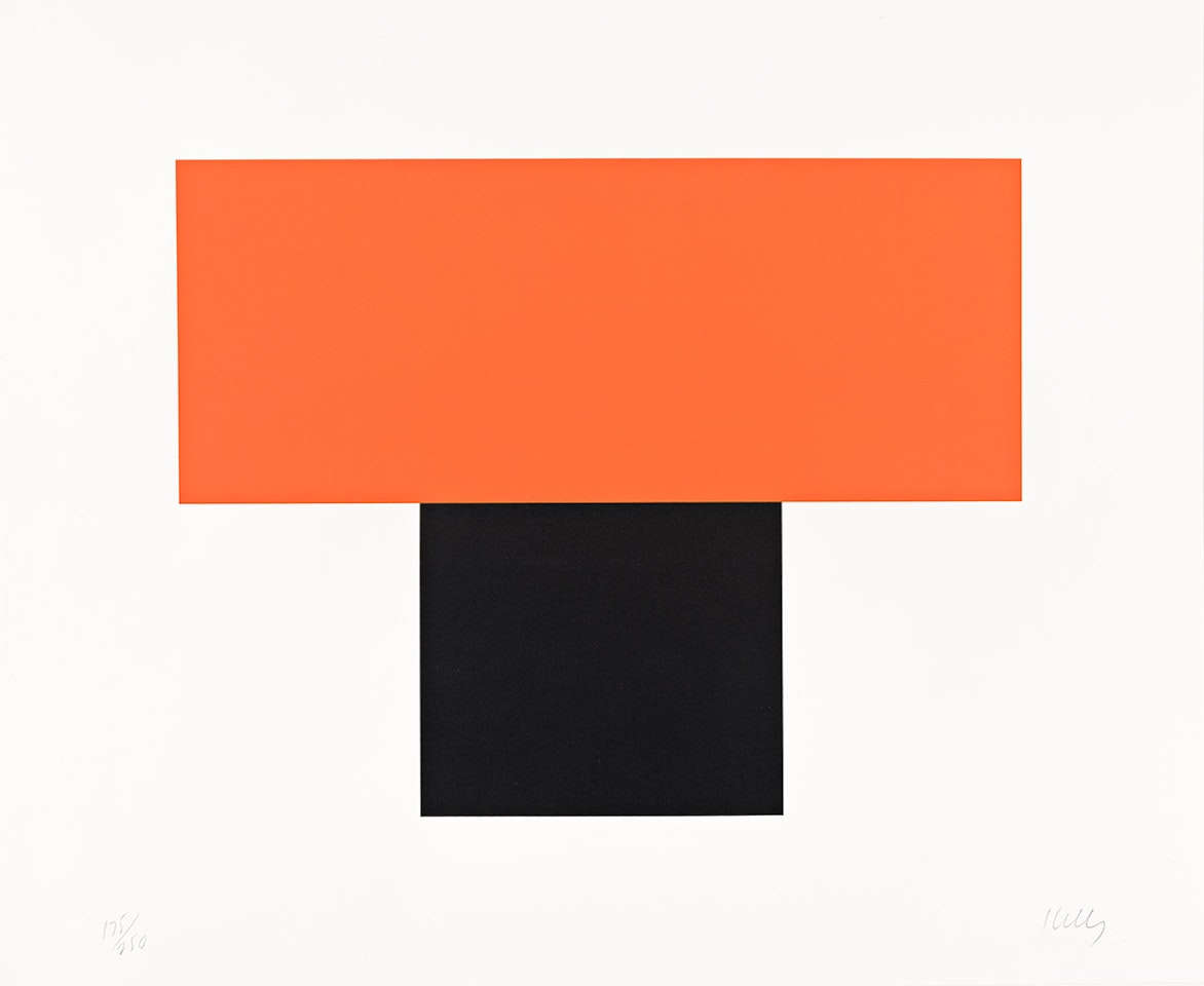 Red-Orange Over Black . by Ellsworth Kelly