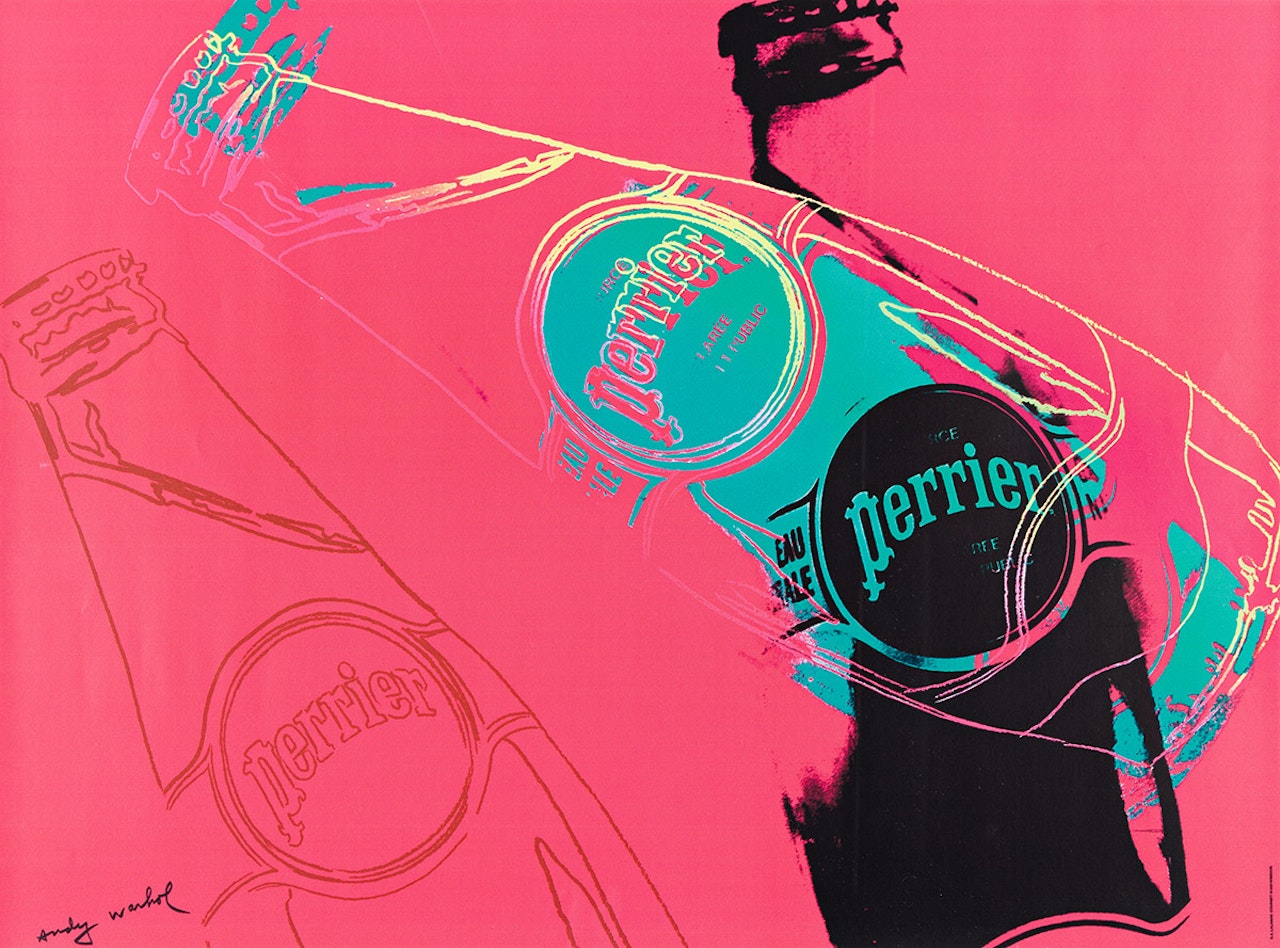 Perrier (Pink) . by Andy Warhol