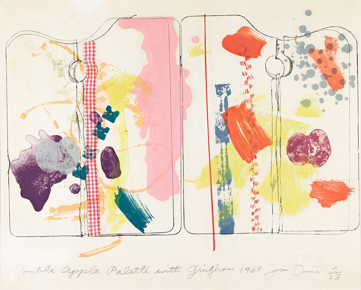 Double Apple Palette with Gingham . by Jim Dine