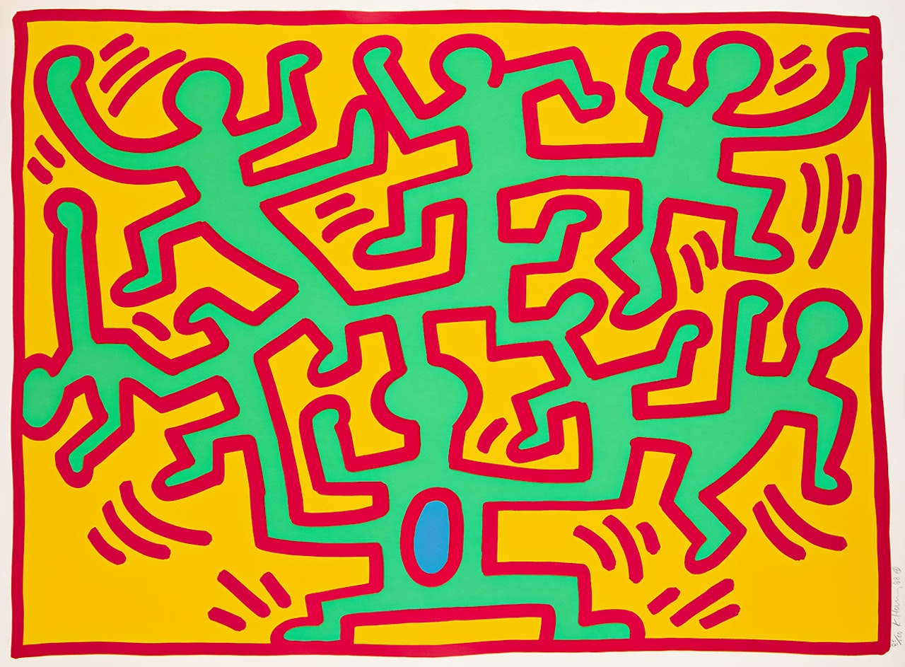 Growing (Plate 4) . by Keith Haring