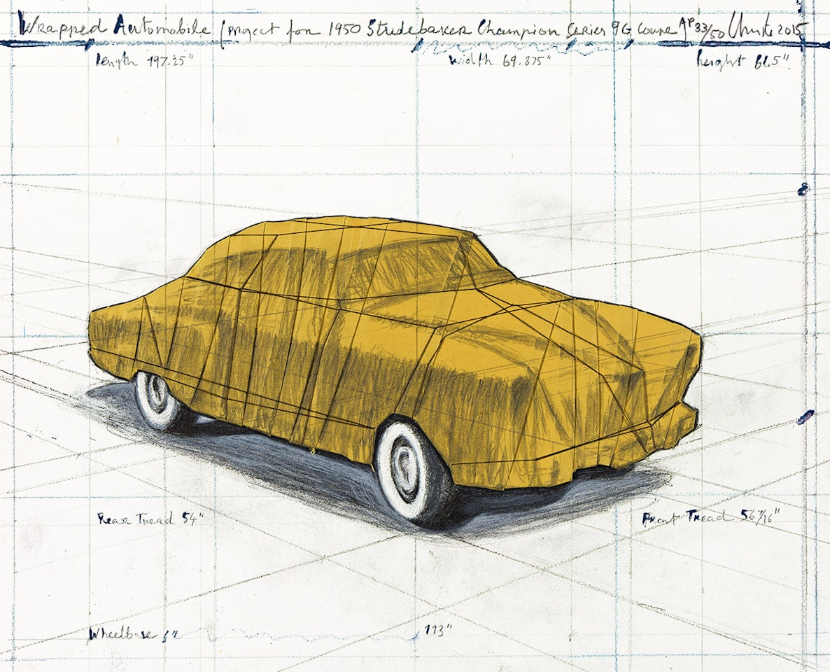 Wrapped Automobile (Project for 1950 Studebaker Series 9G Coupe) . by Christo