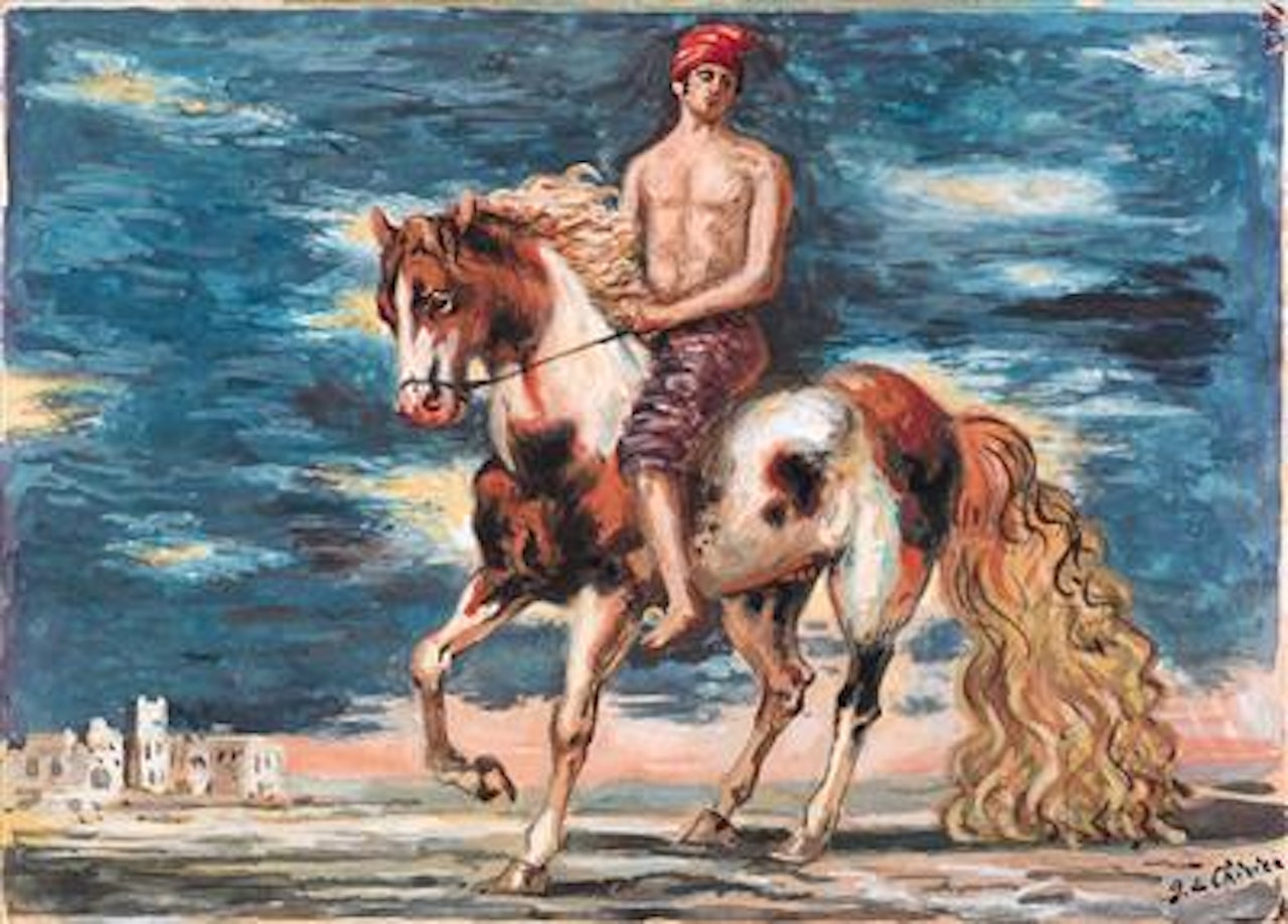Cavaliere con berretto frigio by Giorgio de Chirico