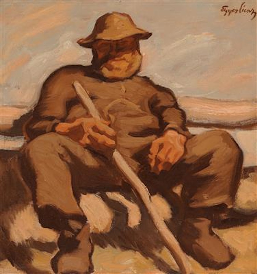 Ruhender Hirte by Albin Egger-Lienz