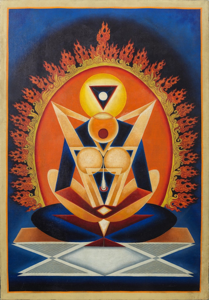 Untitled (Fire) by Gulam Rasool Santosh