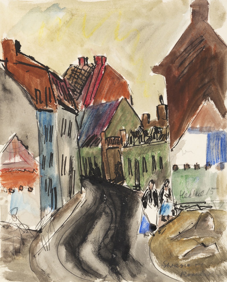 Straße in Roulers by Erich Heckel