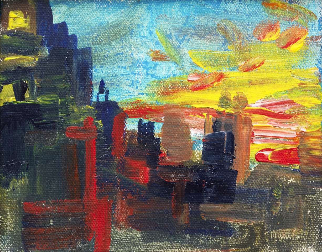 Chelsea Hotel view south by Rainer Fetting