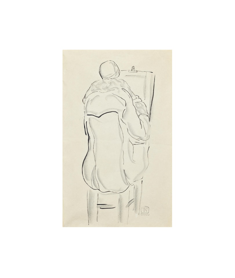 Sketching Lady by Sanyu