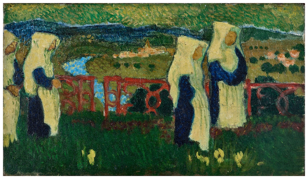 Les religieuses sur la terrasse de Saint-Germain by Maurice Denis