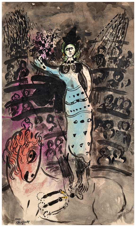 L"écuyère bleue by Marc Chagall