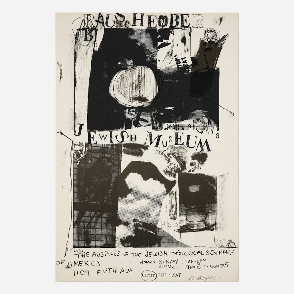 Jewish Museum poster by Robert Rauschenberg