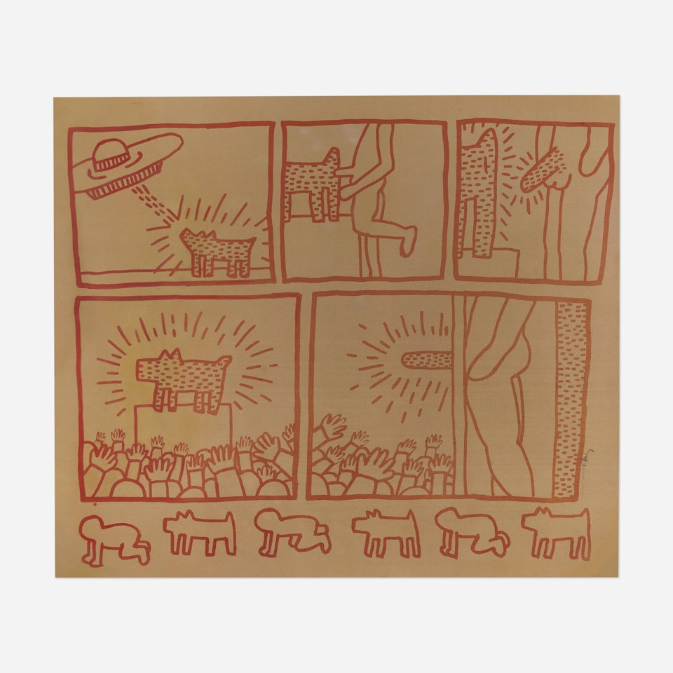 Plate 13 Photostat (from the Blueprint Drawings portfolio) by Keith Haring