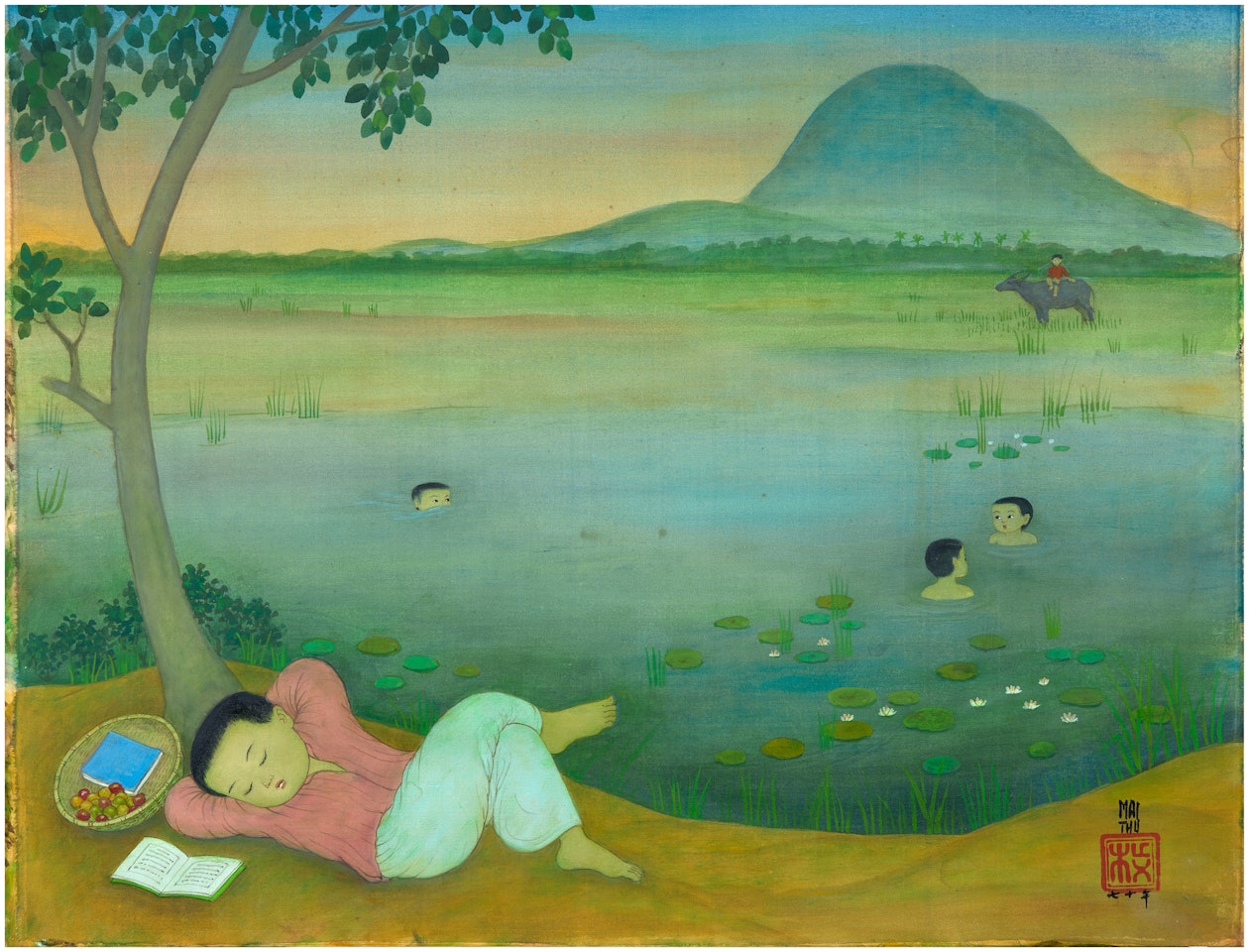 Au bord de l"eau by Mai Trung Thu