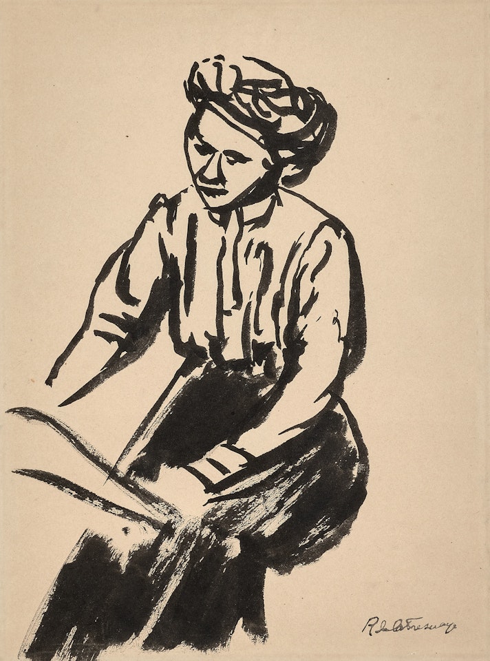 Femme au journal by Roger de la Fresnaye