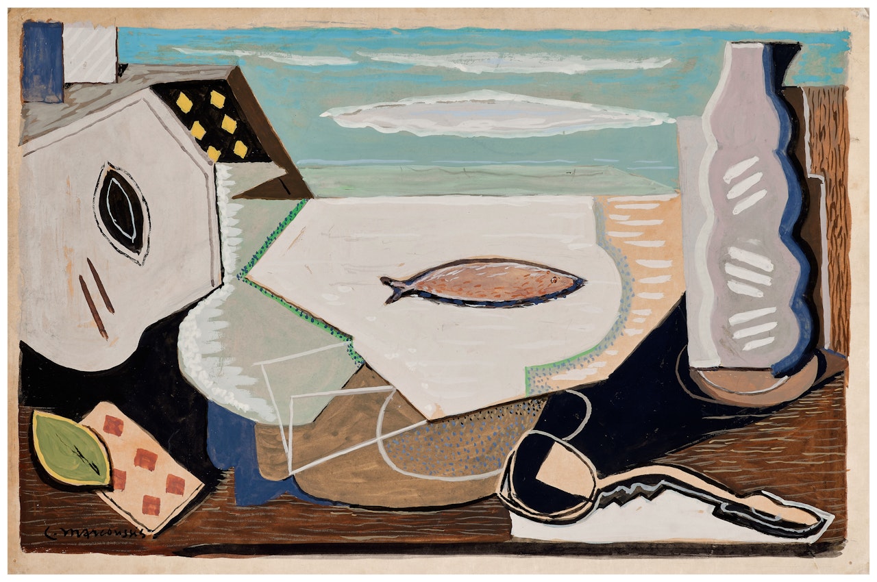 Composition au poisson by Louis Marcoussis