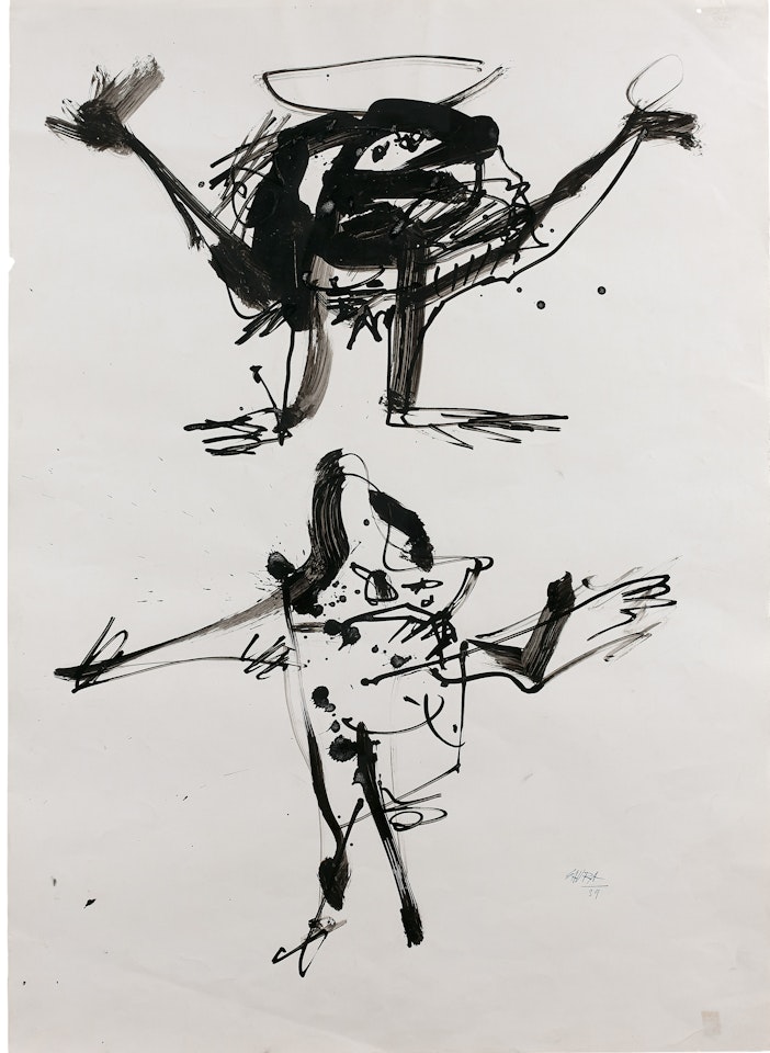 Deux Crucifixions by Antonio Saura