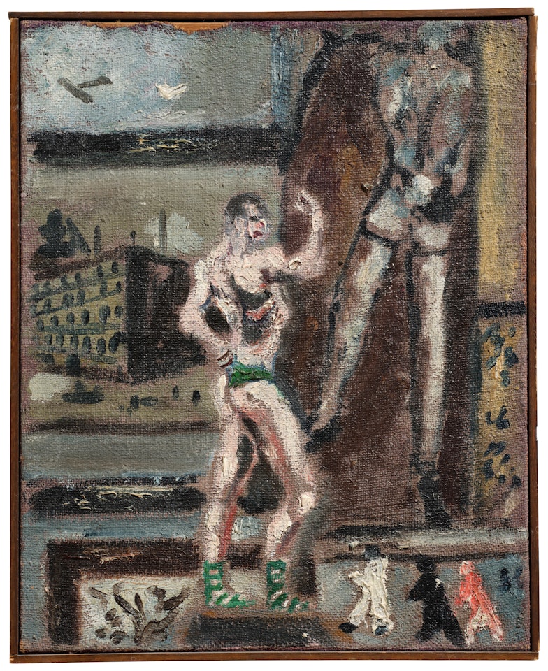 Il lottatore; "THE FIGHTER" by Filippo de Pisis