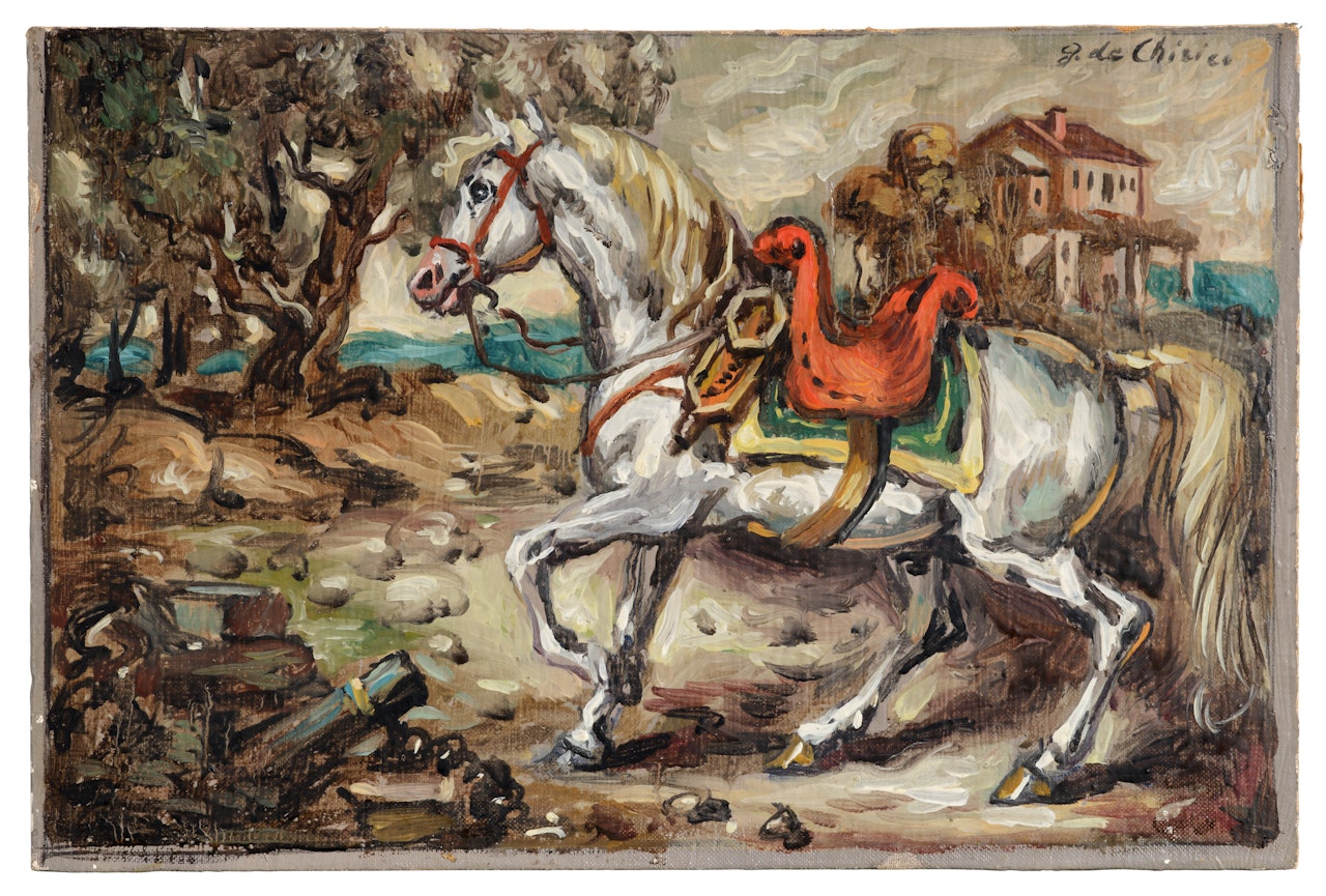 Cavallo in un paese; "HORSE IN A COUNTRY" by Giorgio de Chirico