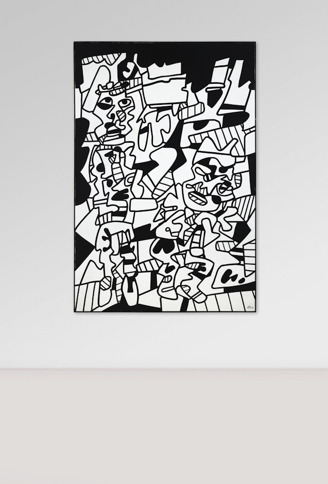 Le Moment critique (site avec deux personnages) by Jean Dubuffet