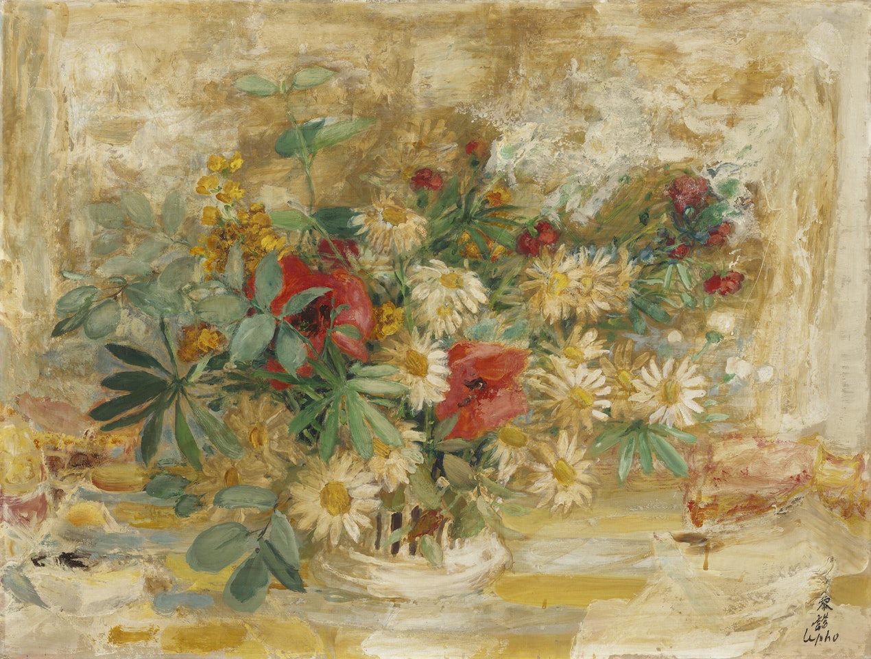 Marguerites et pavots (Daisies and Poppies) by Le Pho