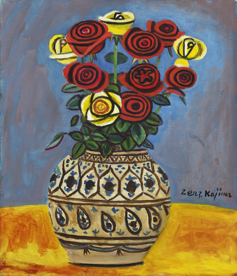 Roses in a Persian Vase by Zenzaburo Kojima