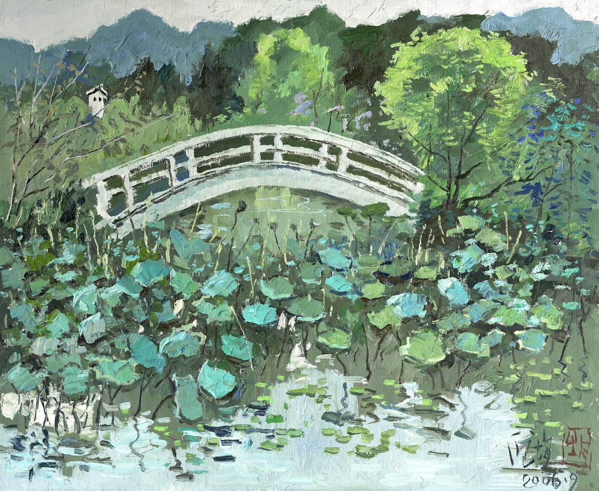 Lotus Pond in Suzhou by Pang Jiun