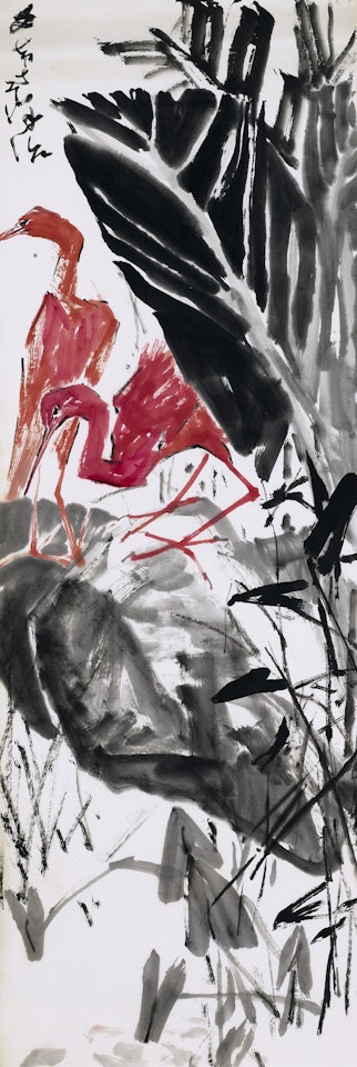 A Pair of Red Herons by Chen Wen Hsi