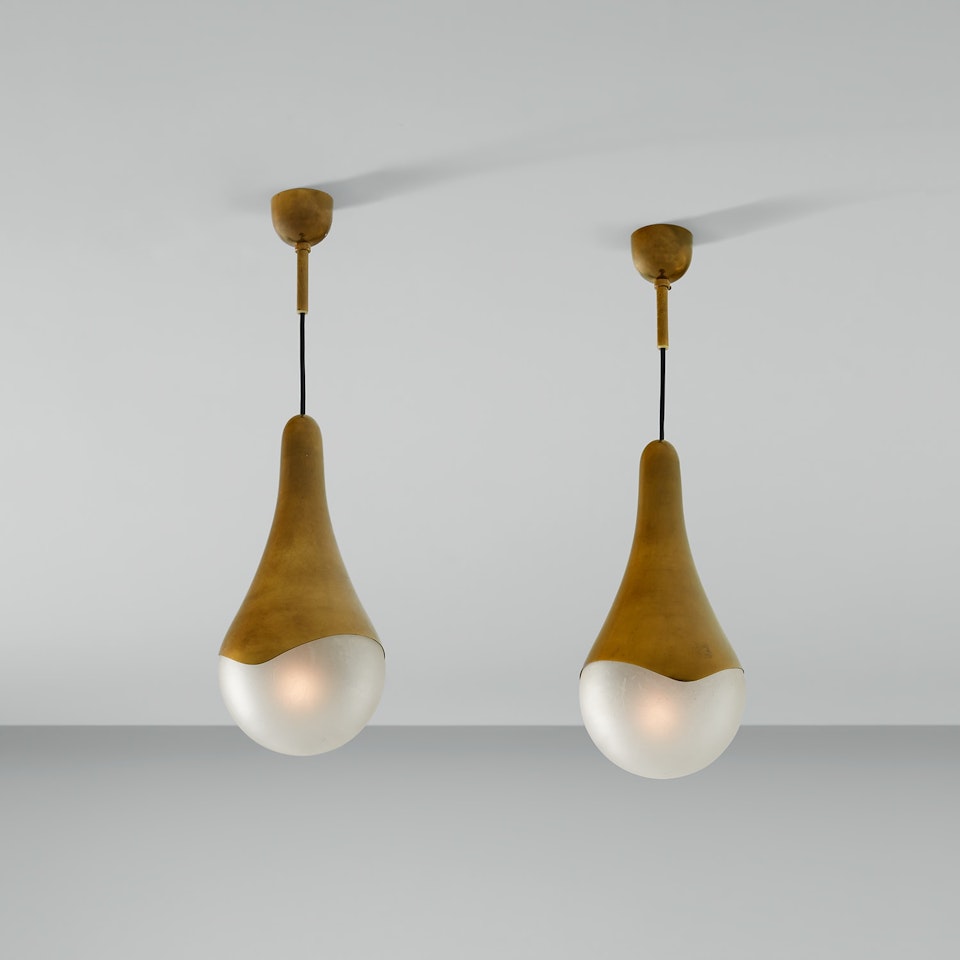 Pair of ceiling lights, model no. 1849 by Max Ingrand